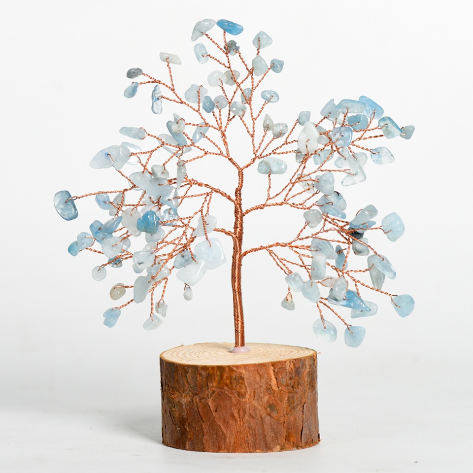 Love Relationship,Get Rich,Relieve Stress And Relax,Lucky Crystal,Crystal tree ornament with solid wood base